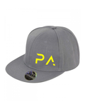 PRO-AM grey flat brim snapback cap - YELLOW