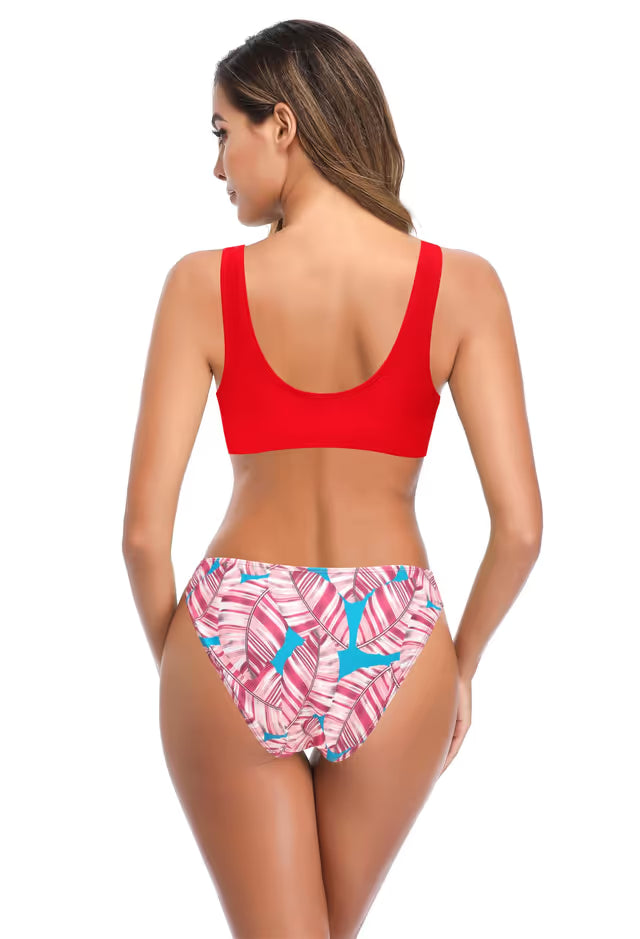 Shekini 3 piece red bikini
