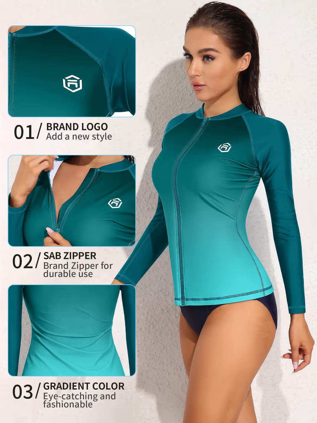 Attraco green rash vest - Small