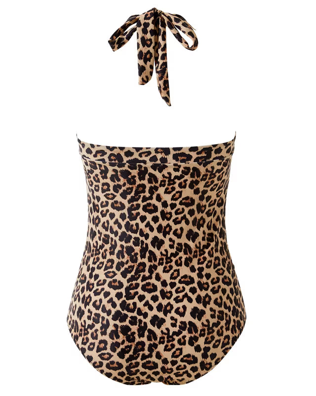 Doulafass one piece leopard print swimsuit - Large
