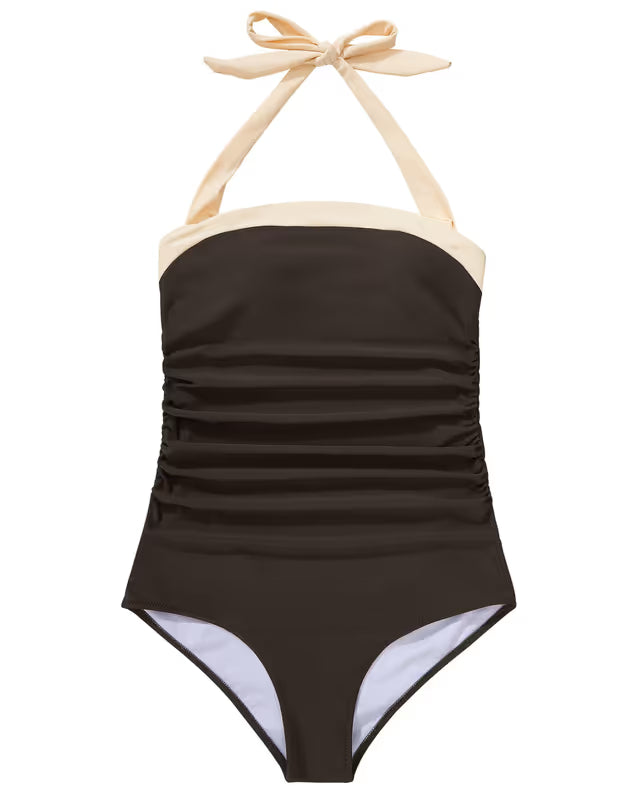 Doulafass halter neck swimsuit black or brown