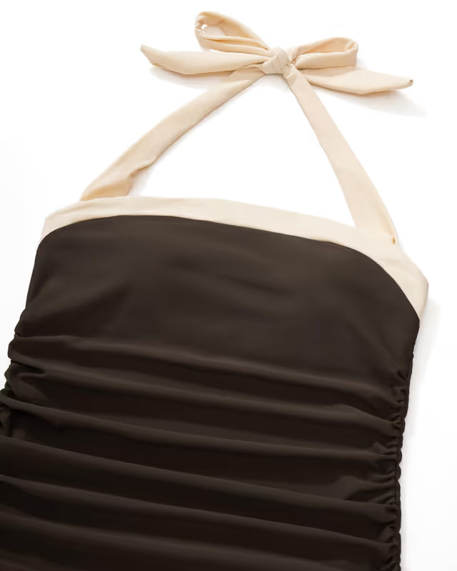 Doulafass halter neck swimsuit black or brown