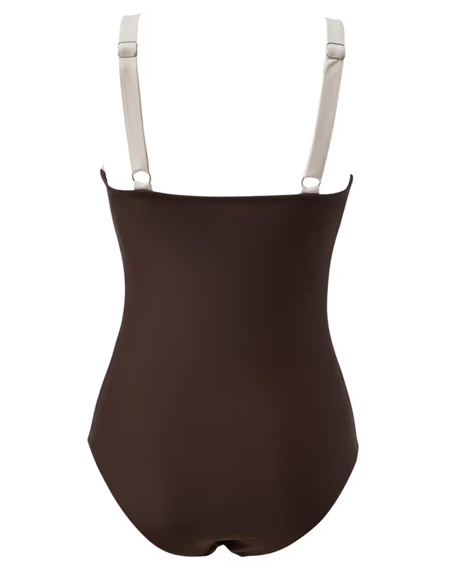 Doulafass mesh mid rim swimsuit brown - Small