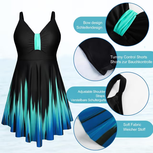Hanna Nikole skirted one piece swimsuit - XXL