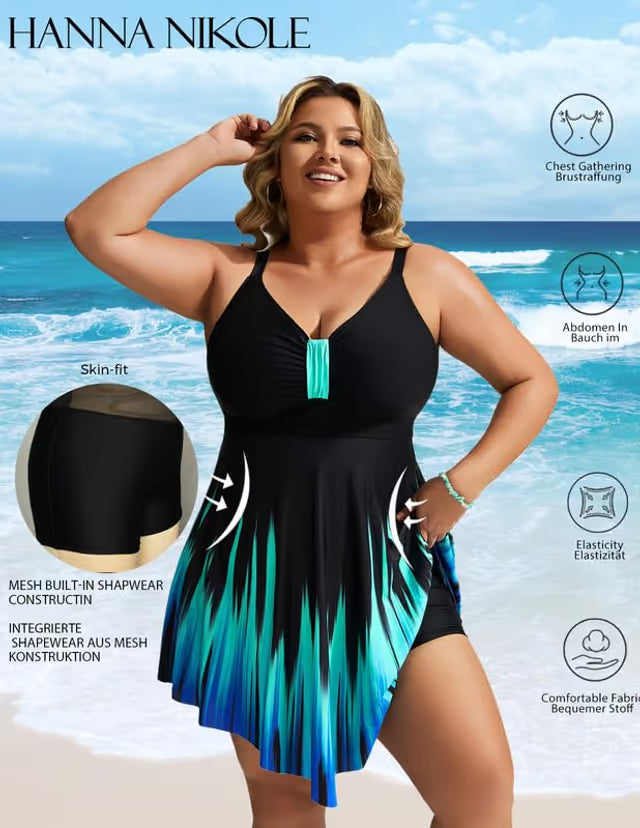 Hanna Nikole skirted one piece swimsuit - XXL
