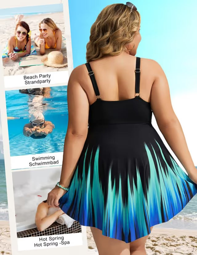 Hanna Nikole skirted one piece swimsuit - XXL