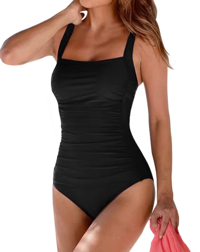 Husmeu vintage one-piece black swimsuit - XL