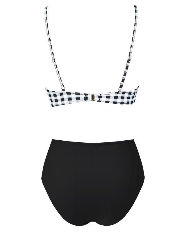 Coco checked high waist bikini