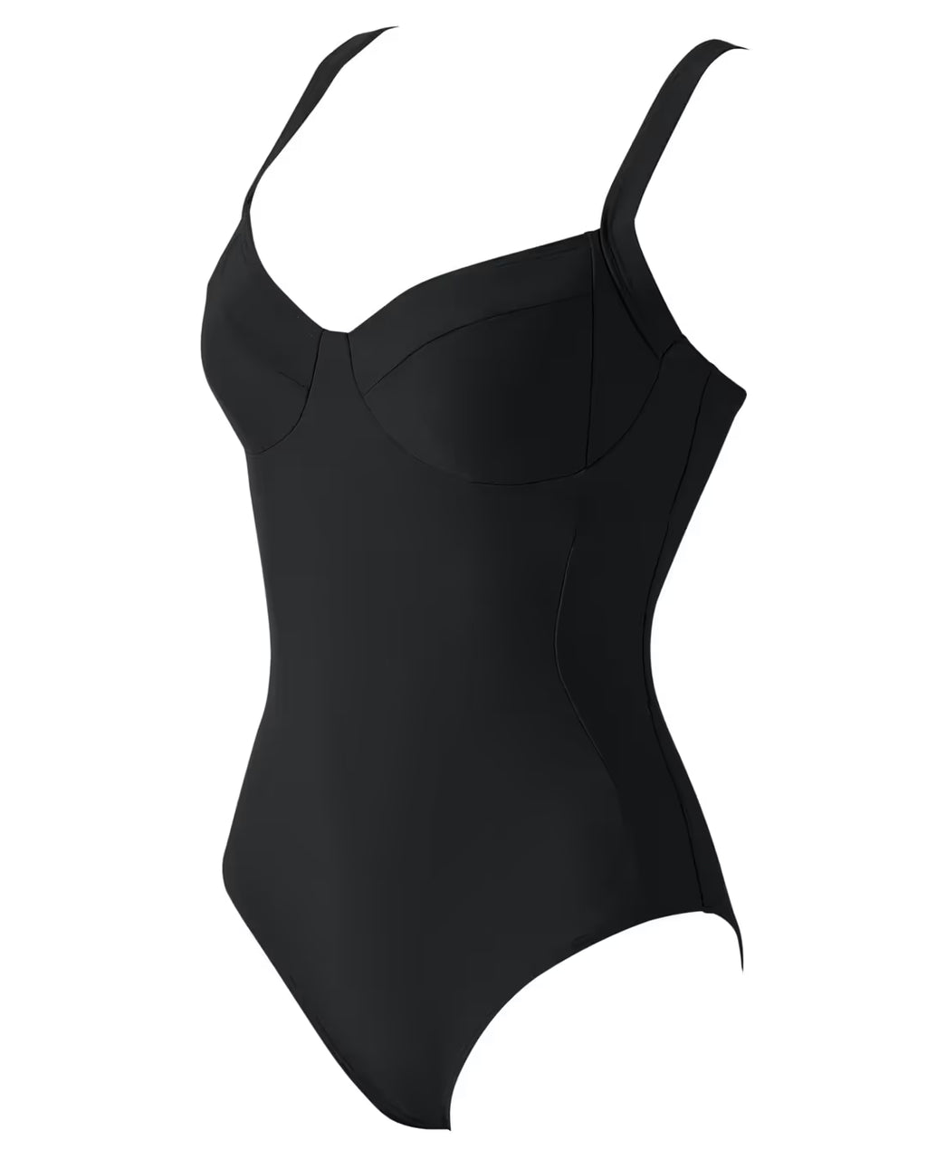 Black swimsuit on a white background