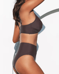 Cupshe high waist bikini brown - Medium - Pollylop Swimwear