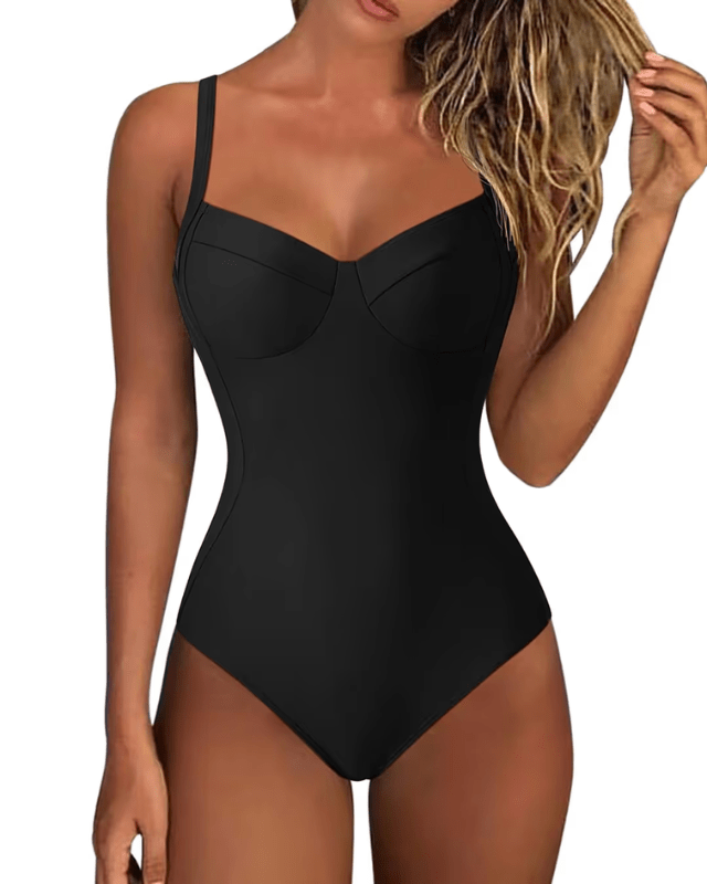 Doulafass criss cross back black swimsuit - Small - Pollylop Swimwear