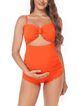 EASTELEGANT orange one piece maternity swim suit - Medium - Pollylop Swimwear