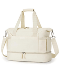ETRONIX beige travel quilted holdall - Pollylop Swimwear