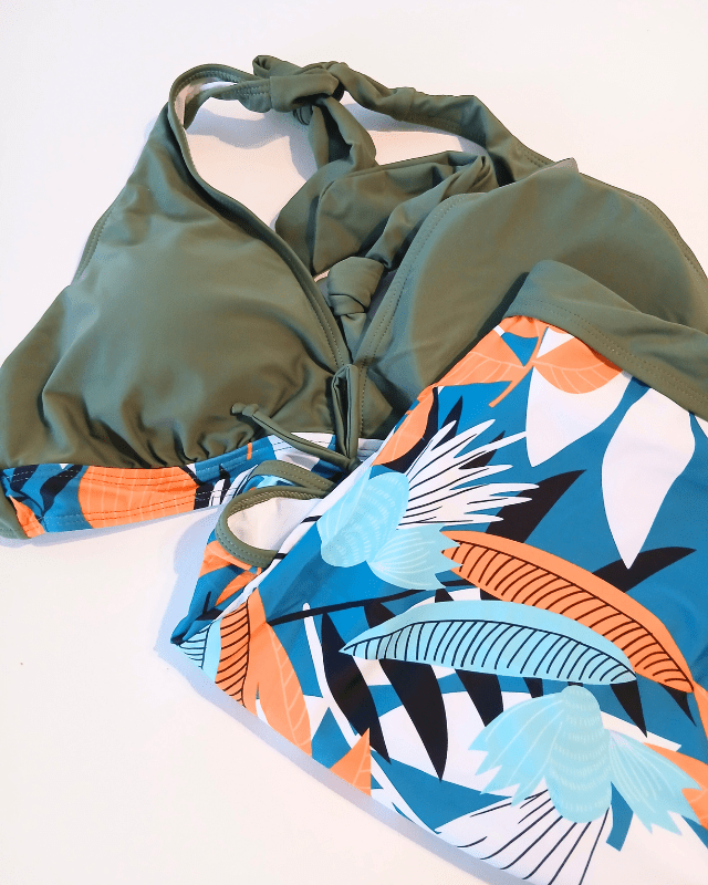 Feoya boyshort bikini halter neck - Pollylop Swimwear