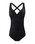 Flyrong criss cross back black swimsuit - Large - Pollylop Swimwear