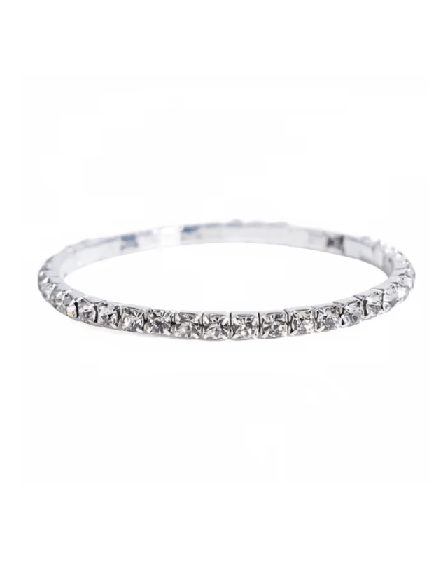 Glass diamante stretch fashion bracelet - Silver or Gold - Pollylop Swimwear