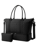 HOTOR black shoe compartment holdall with toiletry bag - Pollylop Swimwear