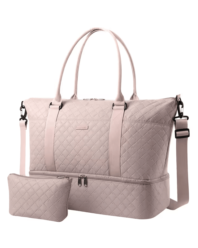 HOTOR pink shoe compartment holdall with toiletry bag - Pollylop Swimwear