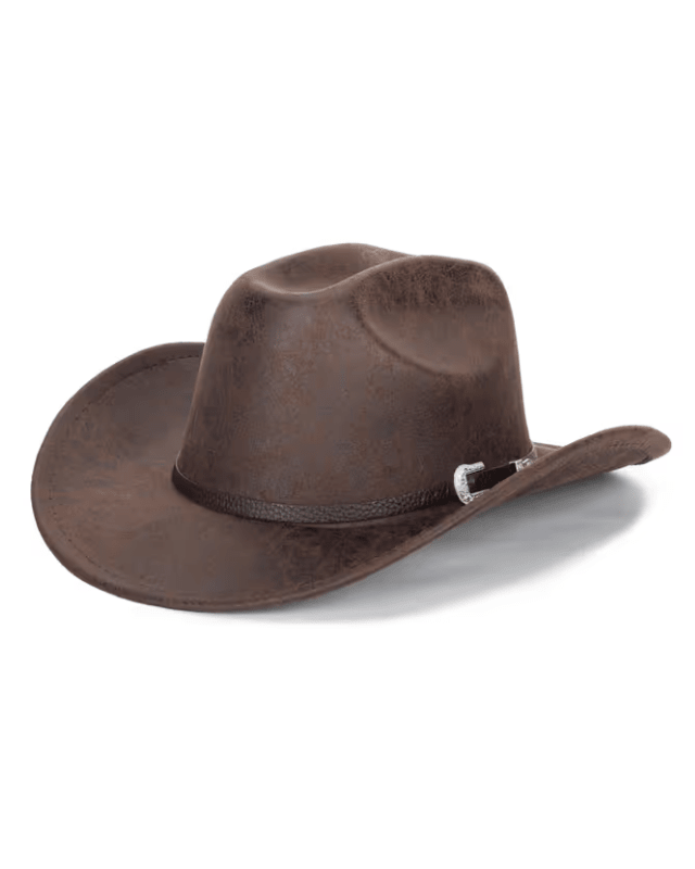 Leather wide - brim classic western cowboy hat - inc Hat - box - Pollylop Swimwear