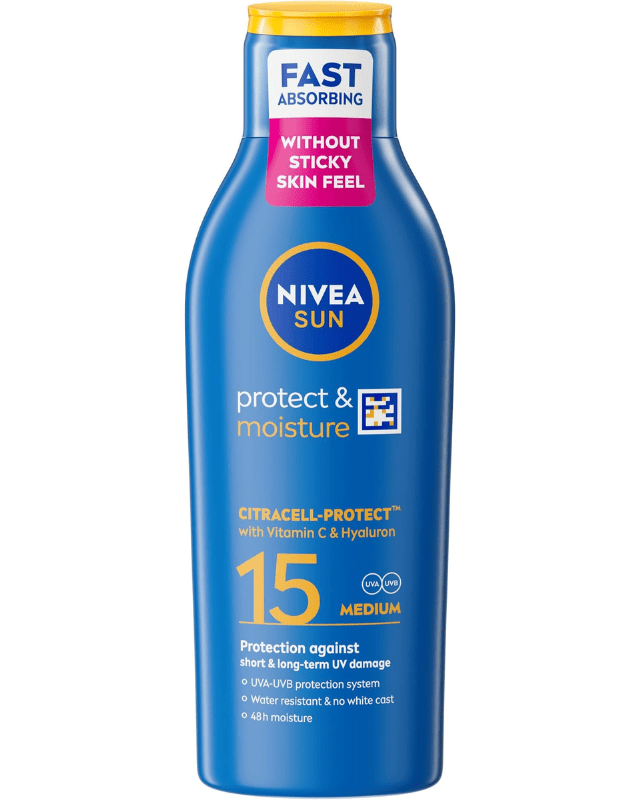 NIVEA SUN Protect & Moisture Sun Cream Lotion SPF15 200ml - Pollylop Swimwear