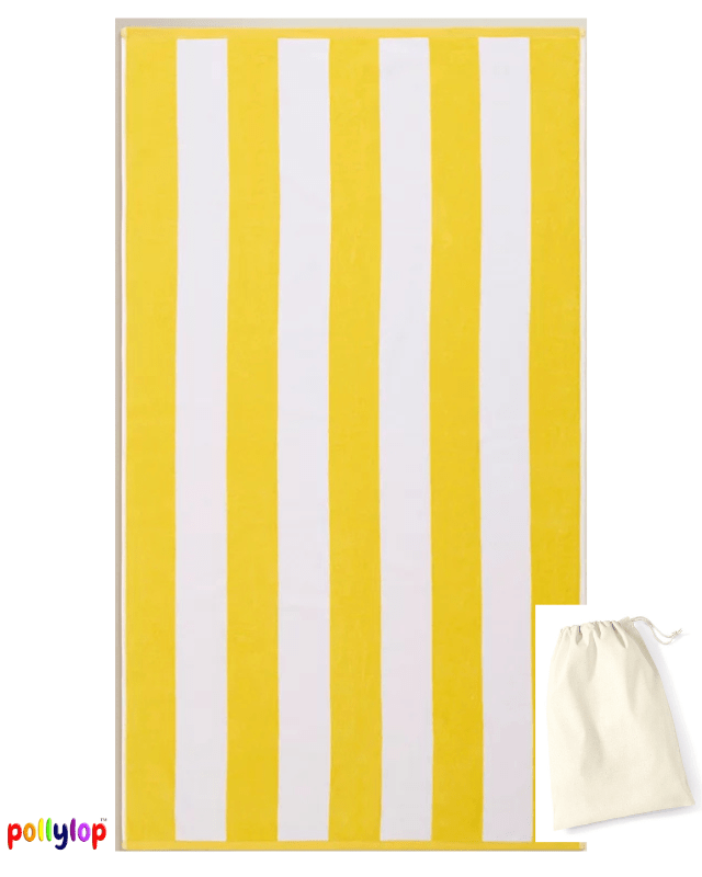 POLLYLOP XL beach towel 100x180cm - Yellow - Pollylop Swimwear