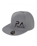 PRO - AM grey flat brim snapback cap - BLACK - Pollylop Swimwear