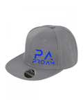 PRO - AM grey flat brim snapback cap - BLUE - Pollylop Swimwear