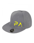 PRO - AM grey flat brim snapback cap - YELLOW - Pollylop Swimwear