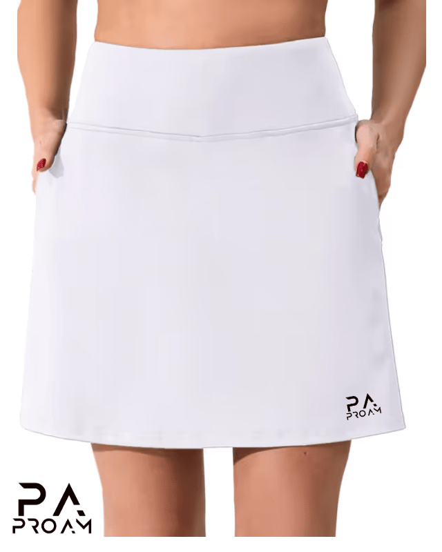 Pro - Am summer tennis/golf skirt white - Medium - Pollylop Swimwear