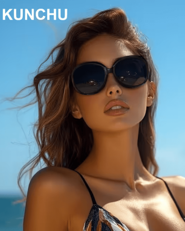 Retro oversized sunglasses UV400 protection - Pollylop Swimwear